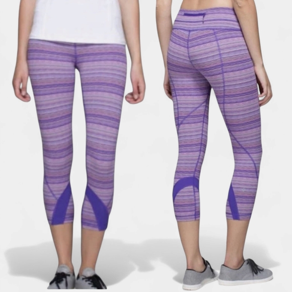 lululemon athletica Pants - Lululemon Run Inspire Crop II Luxtreme Space Dye Twist Size 6
